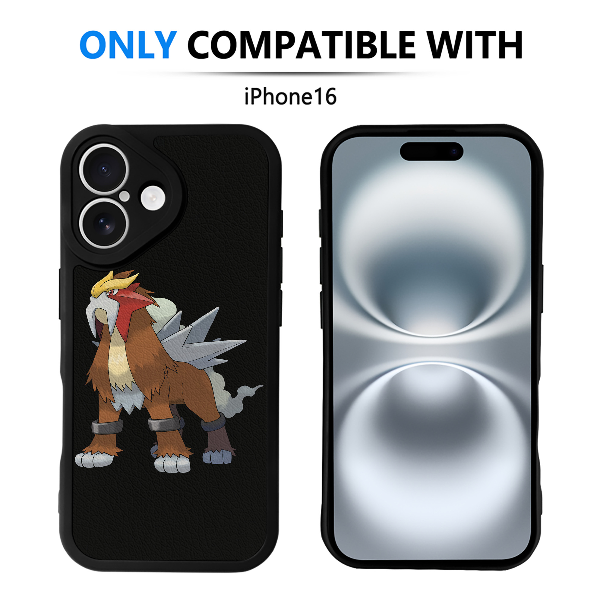 （画像用） ポケットモンスター Pokémon 【iPhone 16シリーズ対応】シリコンスマホケース（レザー調） 材質：シリコン